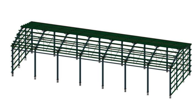 Steel canopy and shed frame – 3D model