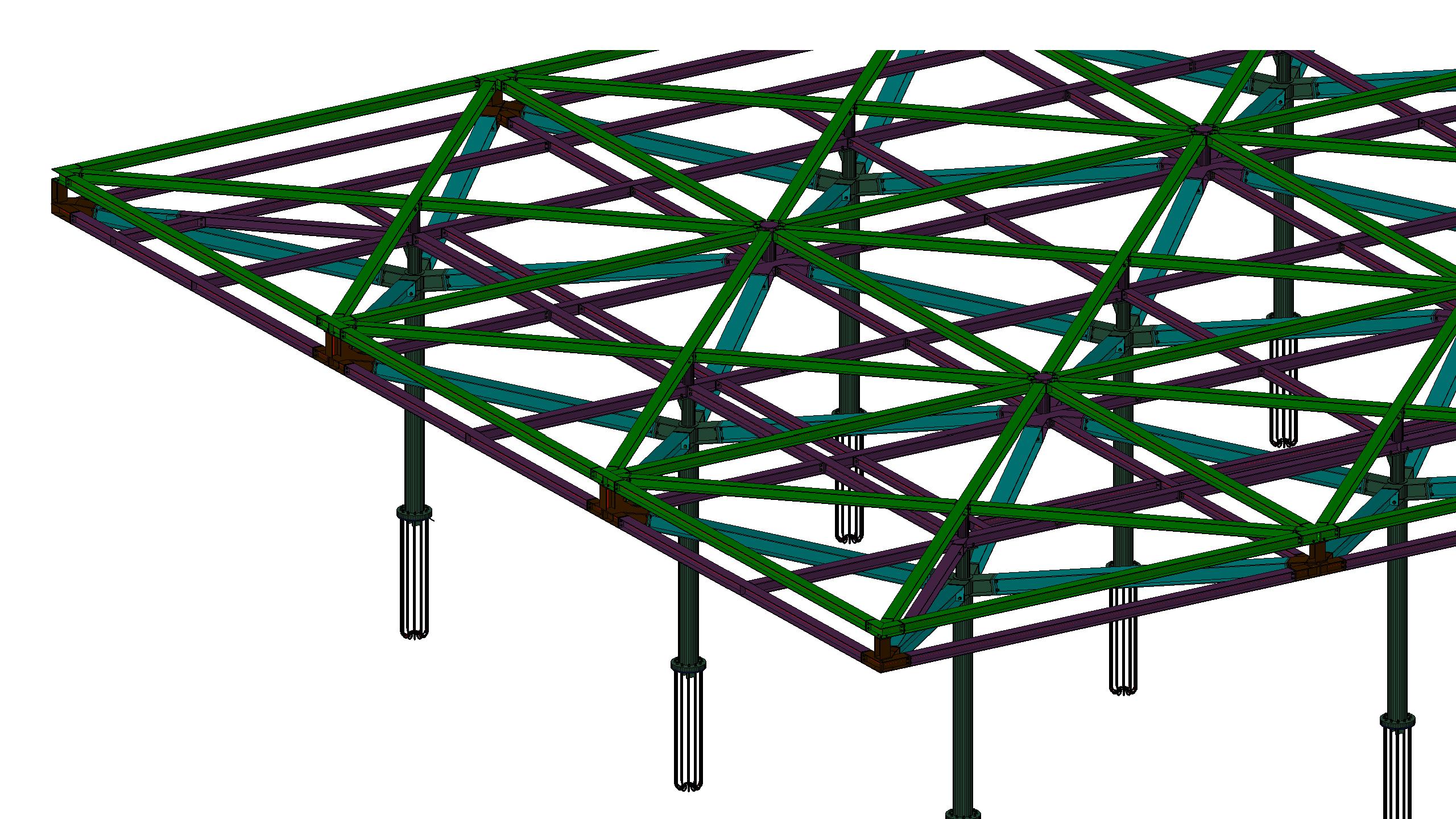 Steel structure of a restaurant building – steel detailing project