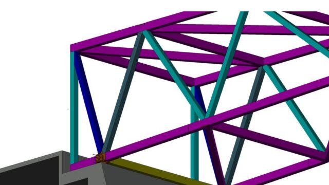 7 Steel pedestrian bridge at an international airport – truss segment