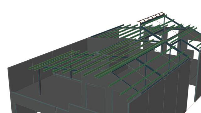 Roof steel substructure – 3D detailing model