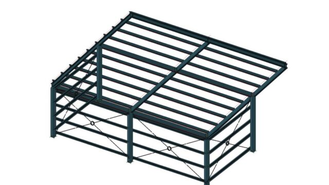 Steel canopy frame – 3D model